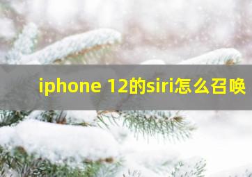 iphone 12的siri怎么召唤